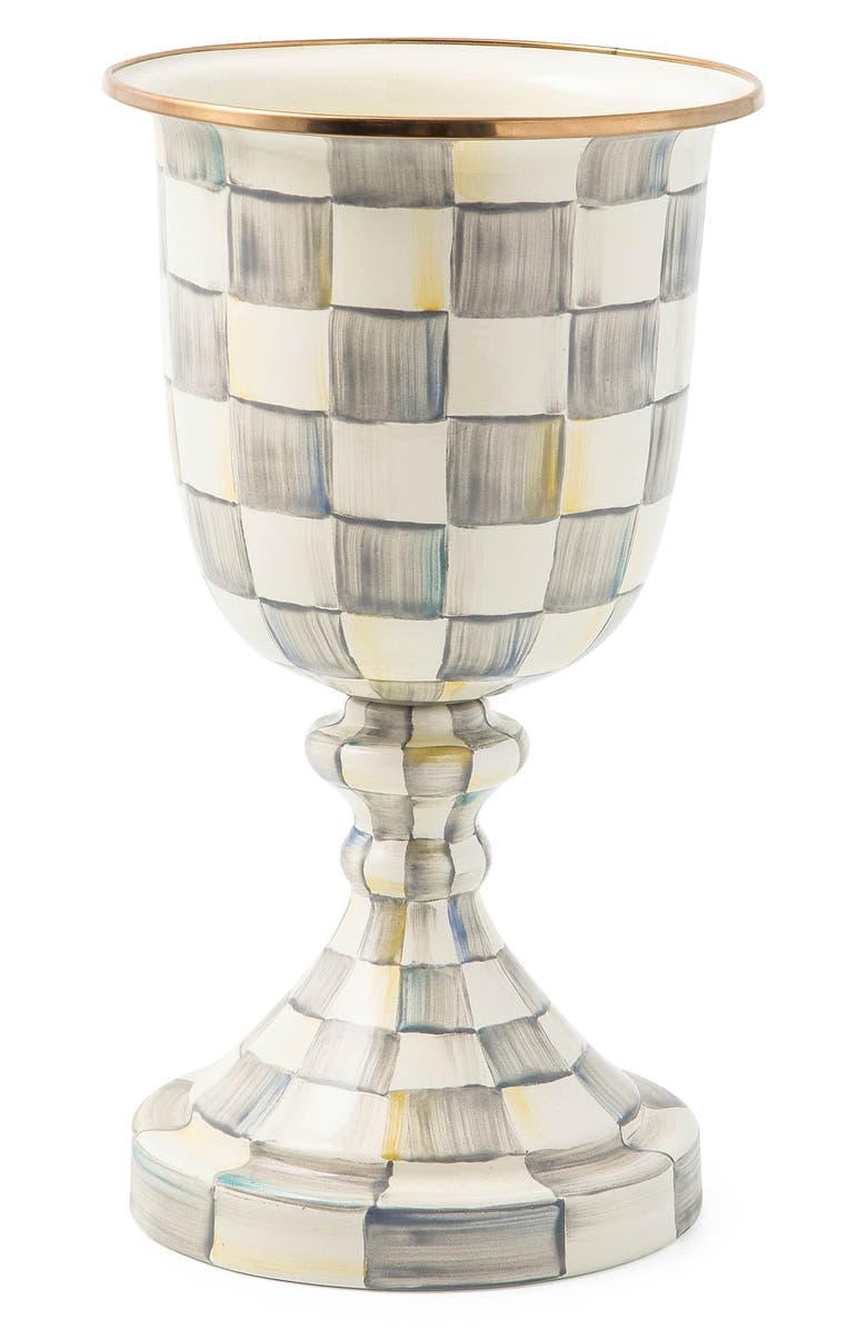 MACKENZIE CHILDS Sterling Check Pedestal Vase, Main, color, 