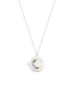 Fable England Nightshade Moon Silver Locket Chain Necklace