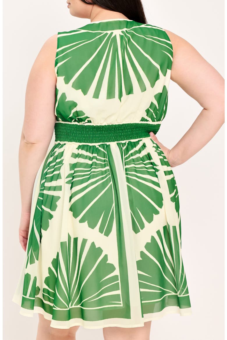 Print Minidress, Alternate, color, IVORY GREEN
