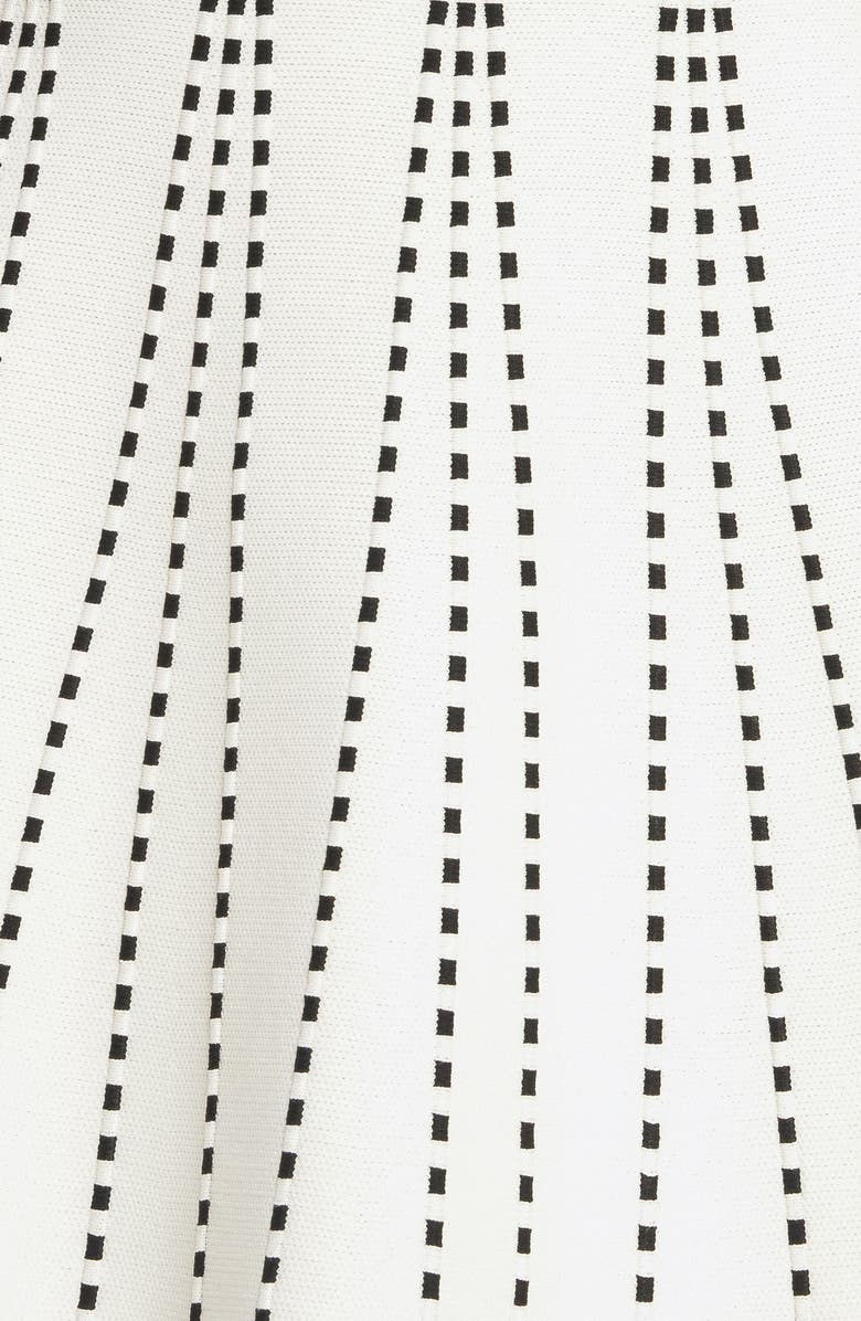 FLYING TOMATO Peplum Sweater Top, Alternate, color, White/ Black