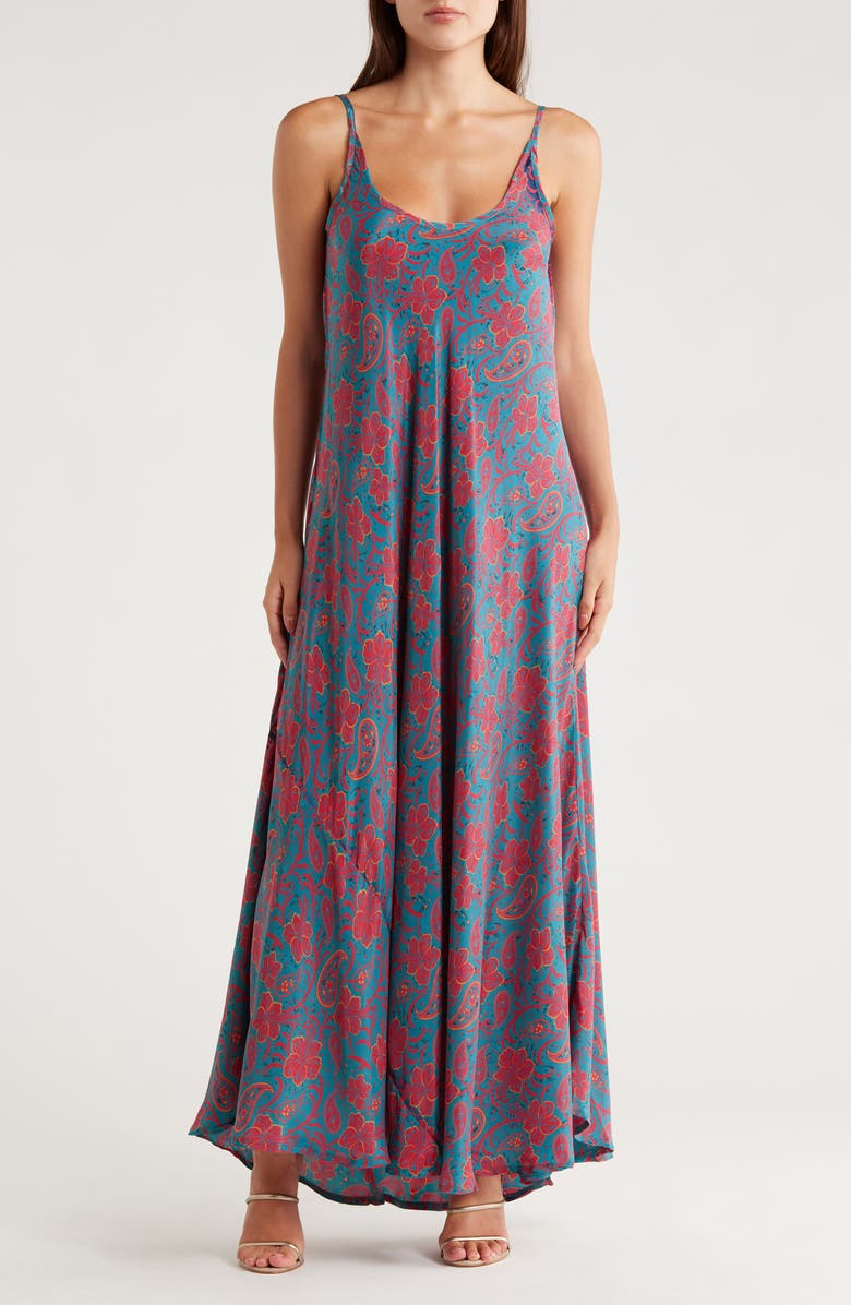 La Fiorentina Printed A-Line Maxi Dress, Main, color,