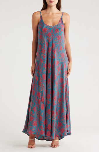 La Fiorentina Printed A-Line Maxi Dress