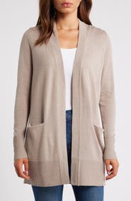 Caslon® Everyday Open Front Cardigan