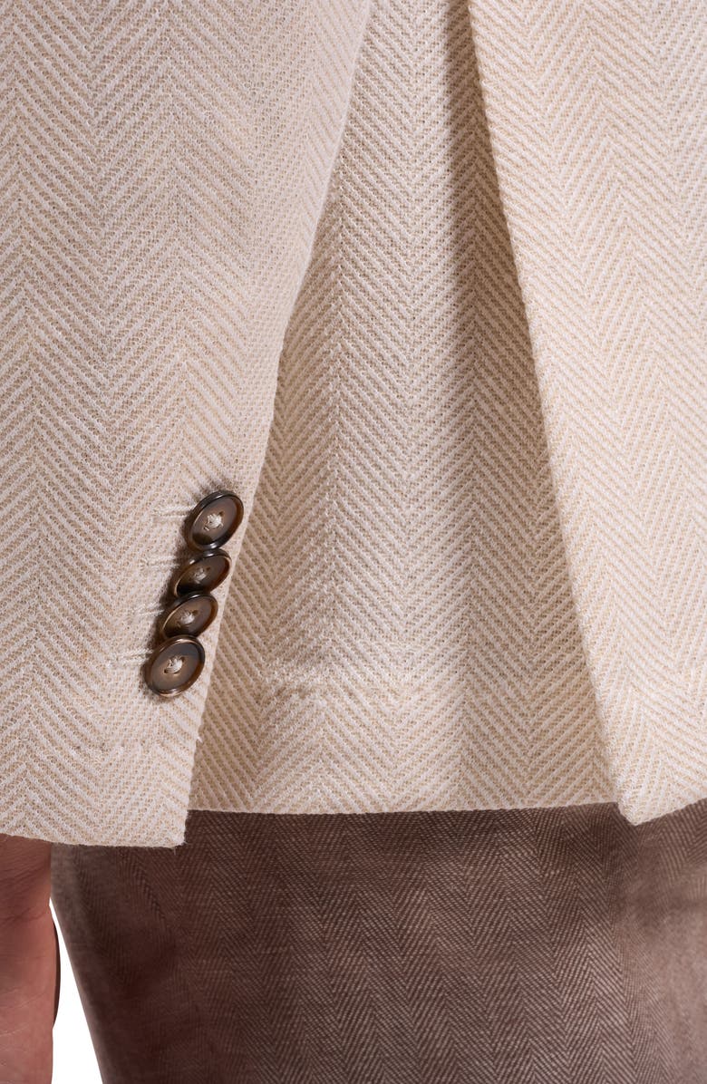 Bugatchi Tan Herringbone Knit Sport Coat, Alternate, color, Sand