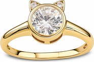 Queen Jewels Cubic Zirconia Kitty Cat Ring