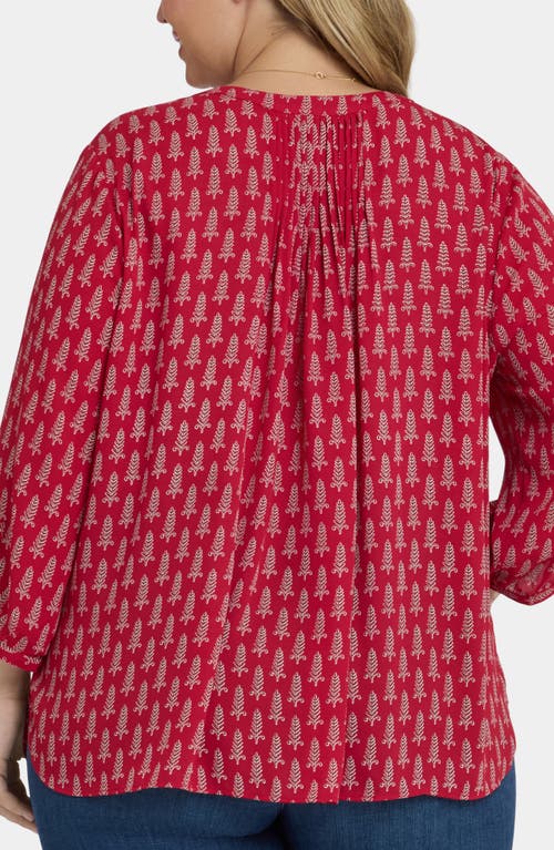 Nydj Pintuck Top In Red