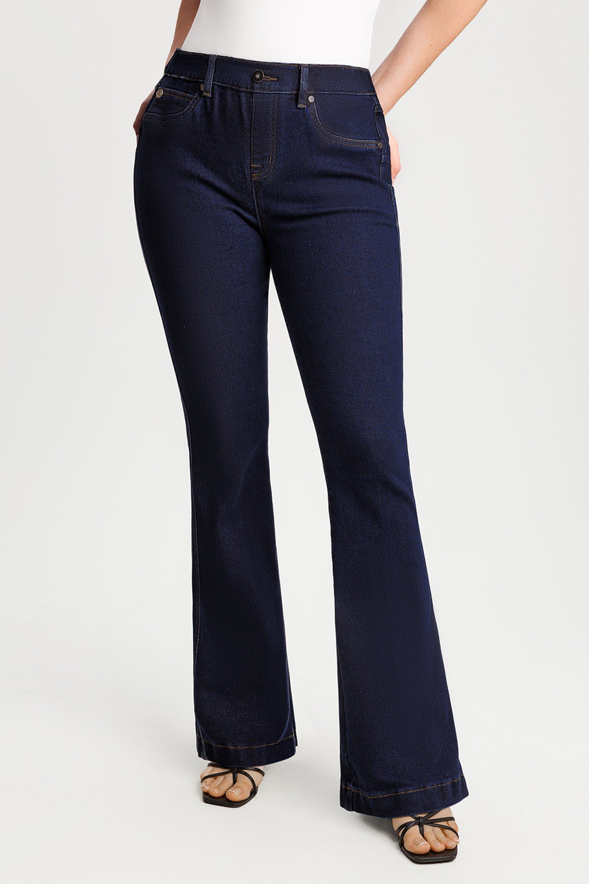 Popilush Sculpting High-Rise Stretch Flare Jeans (Women) | Nordstrom