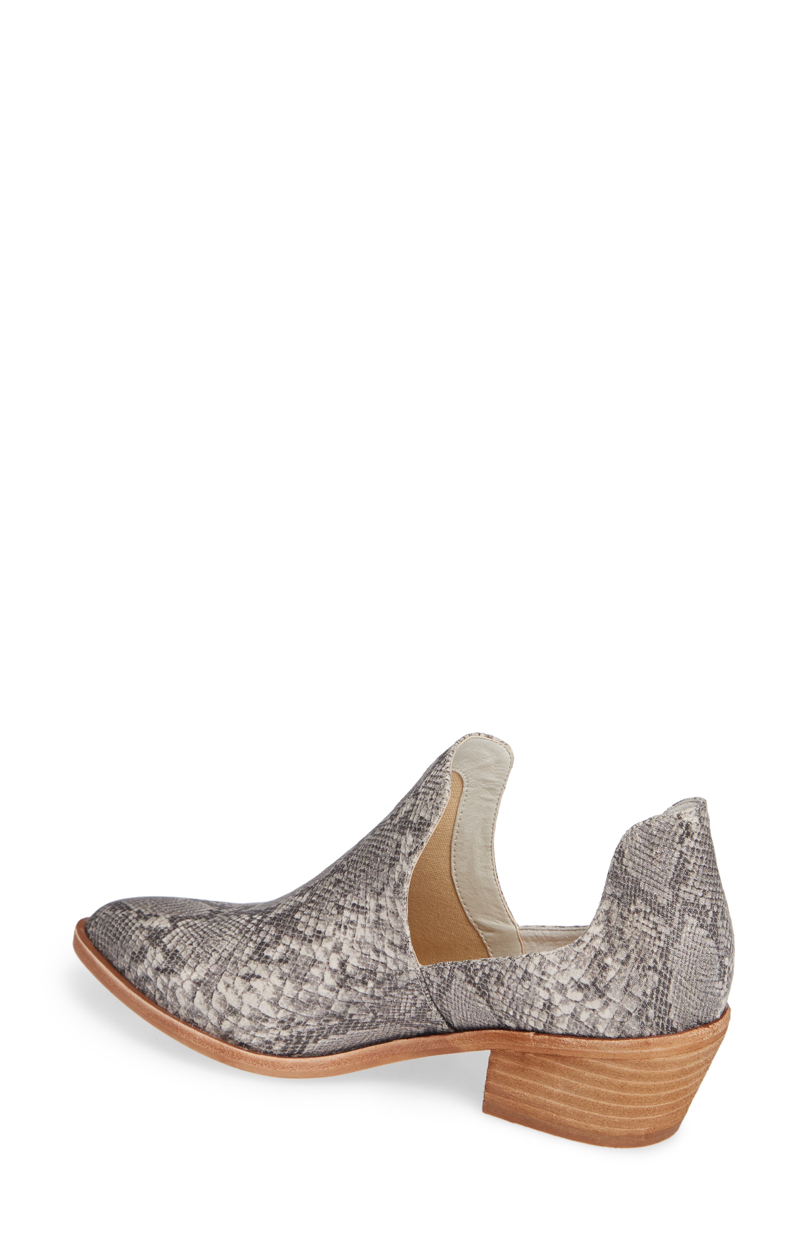 Focus Open Sided Bootie, Alternate, color, WHITE SNAKE PRINT LEATHER
