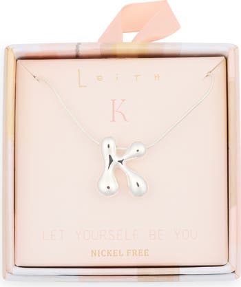 Balloon Initial Pendant Necklace