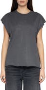 Zadig & Voltaire Cloe Strass Crystal Embellished Dolman Sleeve Top