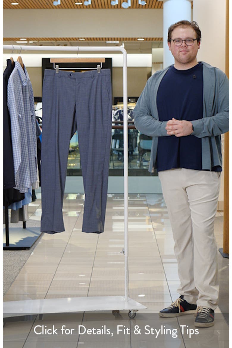 Luxury Performance Flat Front Multiscreen Check Dress Pants video