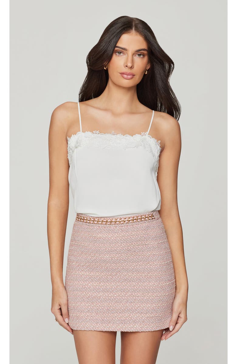 Generation Love Stella Tweed Skirt, Main, color, Pink