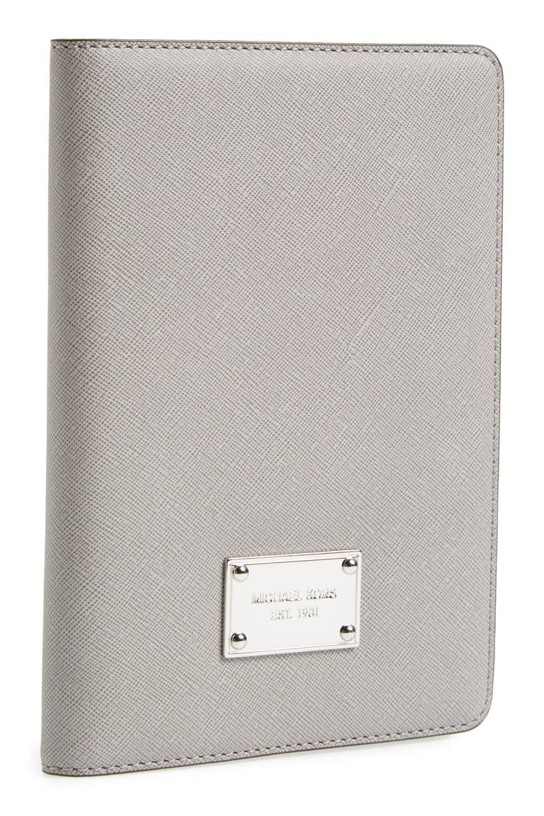 Saffiano iPad mini Case, Main, color, PEARL GREY