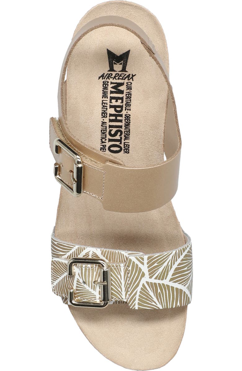 Mephisto Lissandra Platform Wedge Sandal, Alternate, color, Platinum Perla/ Panama