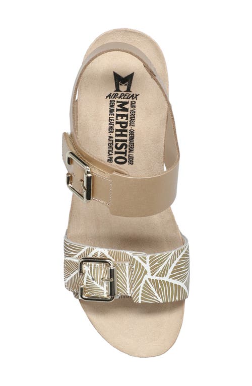 Mephisto Lissandra Platform Wedge Sandal In Platinum Perla/panama