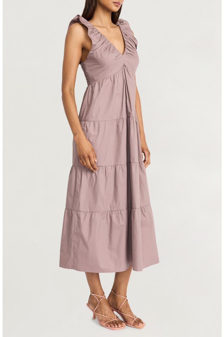 Tiered Midi Dress, Alternate, color, TWILIGHT MAUVE