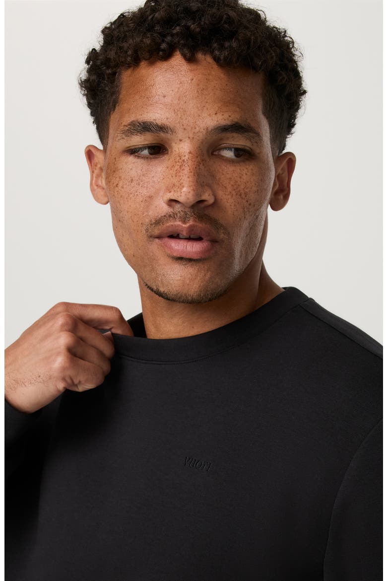 Galaxy Crewneck Sweatshirt, Alternate, color, WASHED BLACK