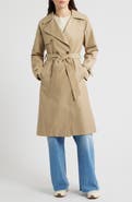 Via Spiga Double Breasted Water Repellent Trench Coat