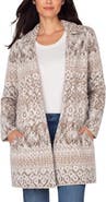 Liverpool Los Angeles Longline Open Front Jacquard Cardigan