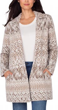 Liverpool Los Angeles Longline Open Front Jacquard Cardigan