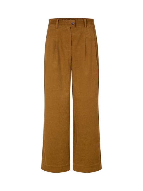 Masai Copenhagen Maperli Velvet Cropped Pants In Brown