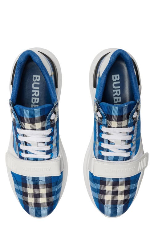 Burberry New Regis Vintage Check Sneakers In Blue