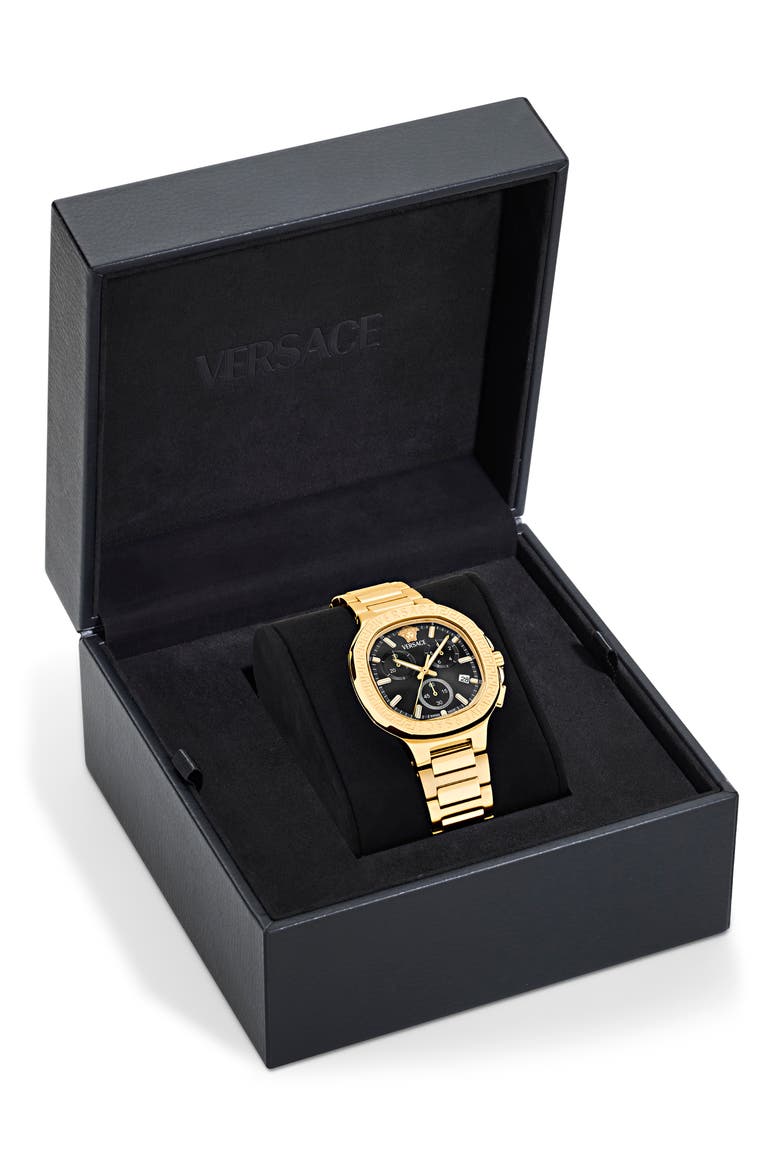 V-Chrono Square Swiss Quartz Bracelet Watch, 40mm, Alternate, color, IP YELLOW GOLD