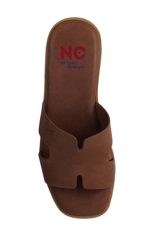 Shop National Comfort Maxinne Platform Wedge Sandal In Tan Leather