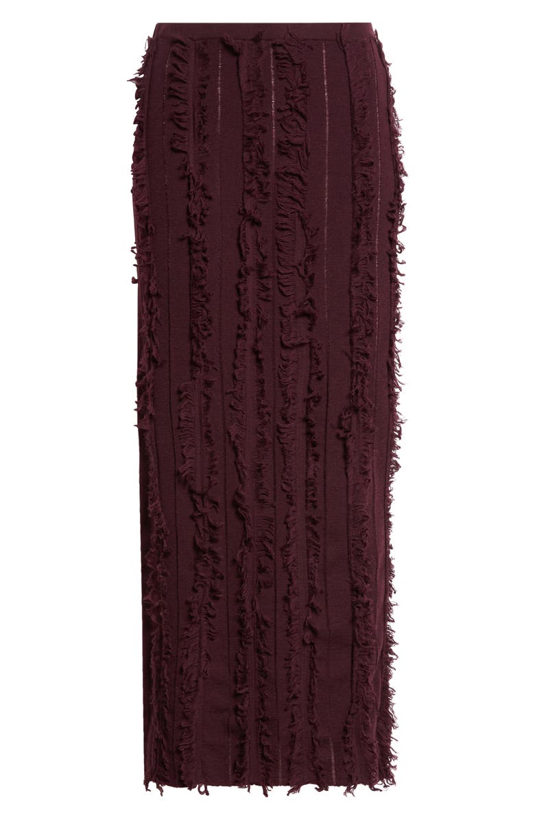 ZANKOV Evangeline Fringe Stripe Knit Pencil Skirt, Alternate, color, Pineau