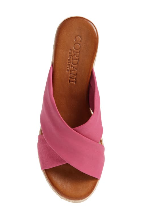 Cordani Bella Espadrille Wedge Sandal In Fuschia Leather