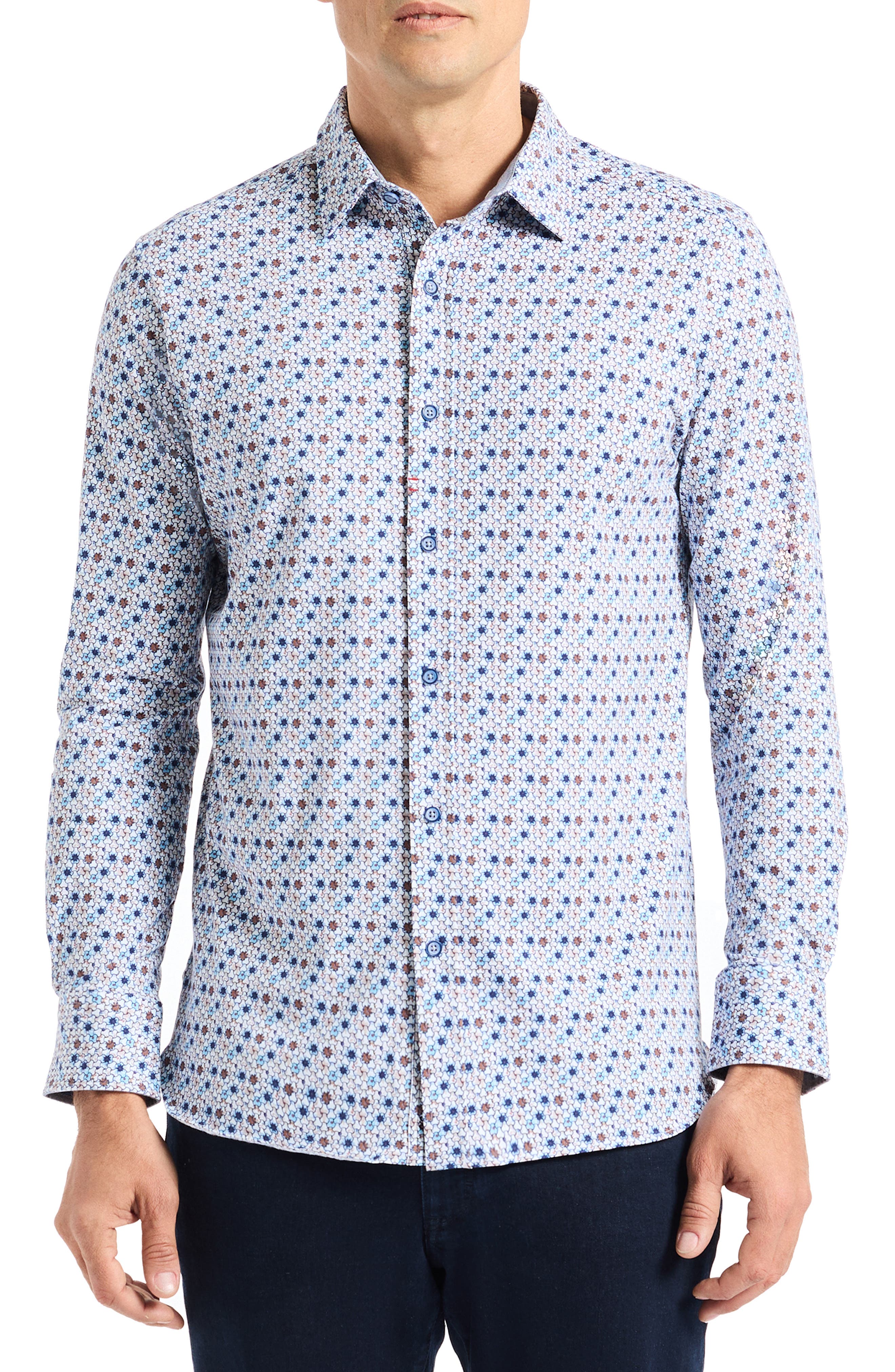 Robert Graham Ian Stretch Cotton Button-Up Shirt