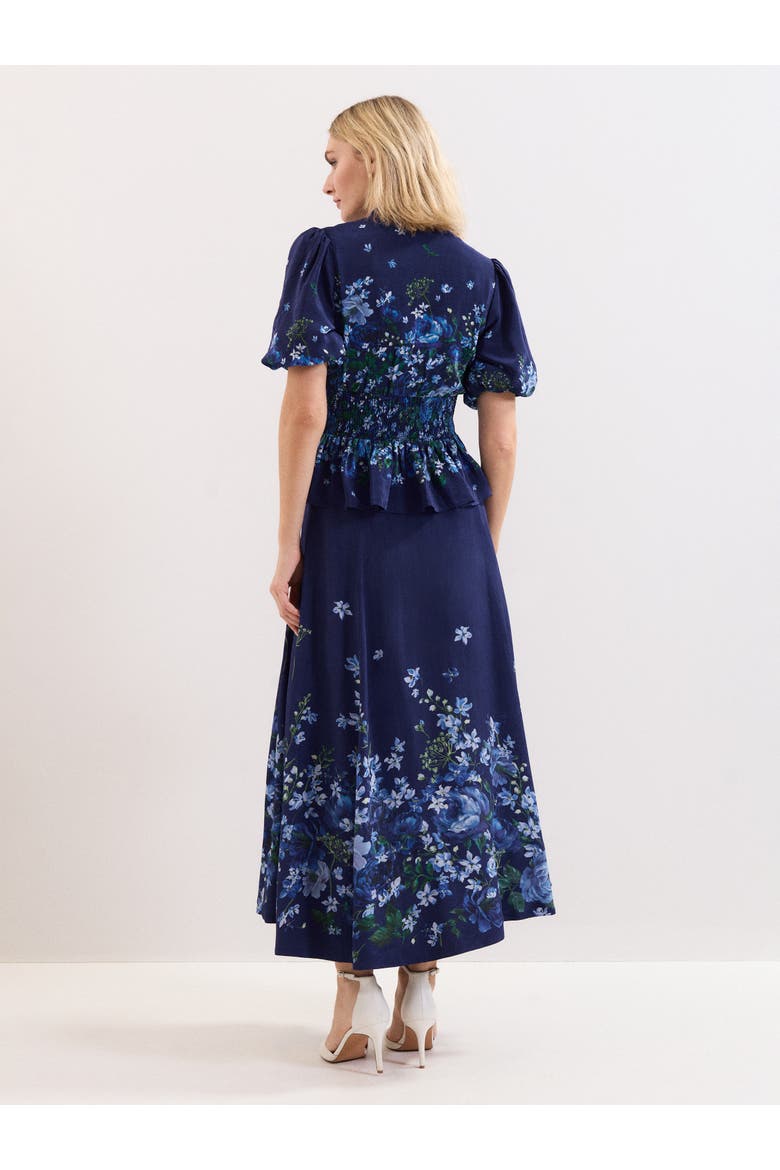 Maeve Floral Skirt, Alternate, color, Navy