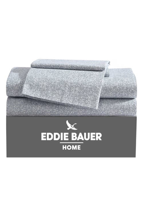 Eddie Bauer Little Blossom Cotton Sheet Set In Grey