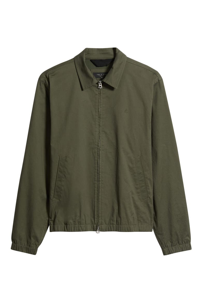 Harrington Cotton Jacket, Main, color, DKGRN
