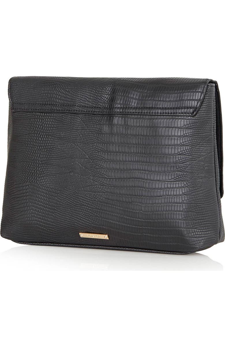 Topshop 'Vintage Cable' Clutch, Alternate, color,