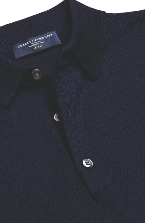CHARLES TYRWHITT CHARLES TYRWHITT MERINO POLO LONG SLEEVE SWEATER