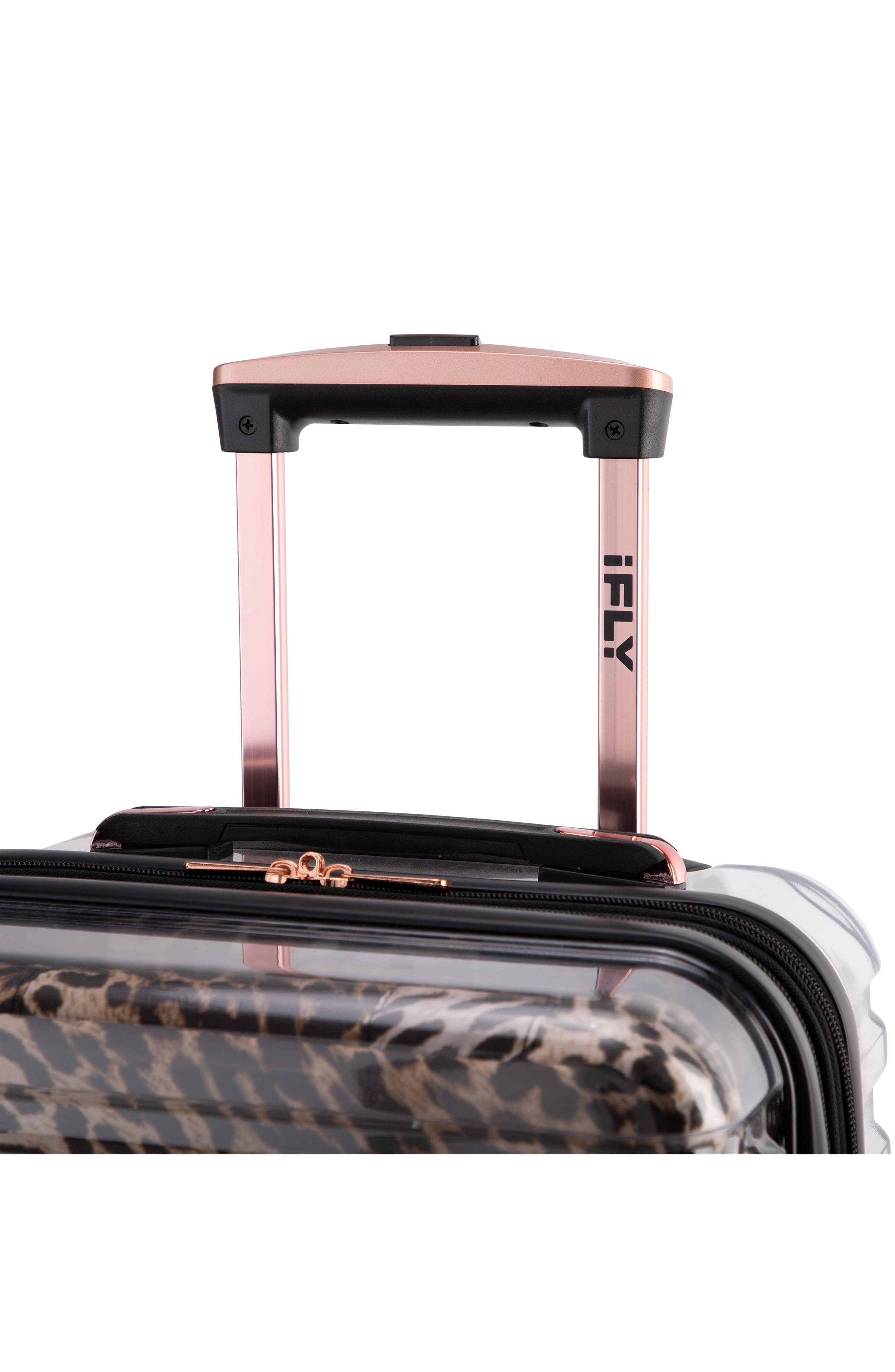 IFLY Clear 20" Animal Print Expandable Wheeled Carry-On Bag, Alternate, color, 