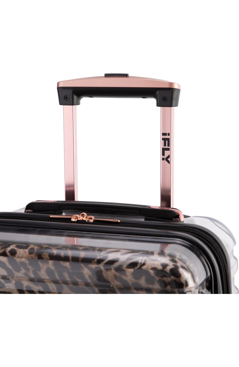 IFLY Clear 20" Animal Print Expandable Wheeled Carry-On Bag, Alternate, color,