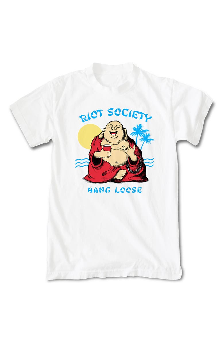 RIOT SOCIETY Hang Loose Buddha Cotton Graphic T-Shirt, Alternate, color,