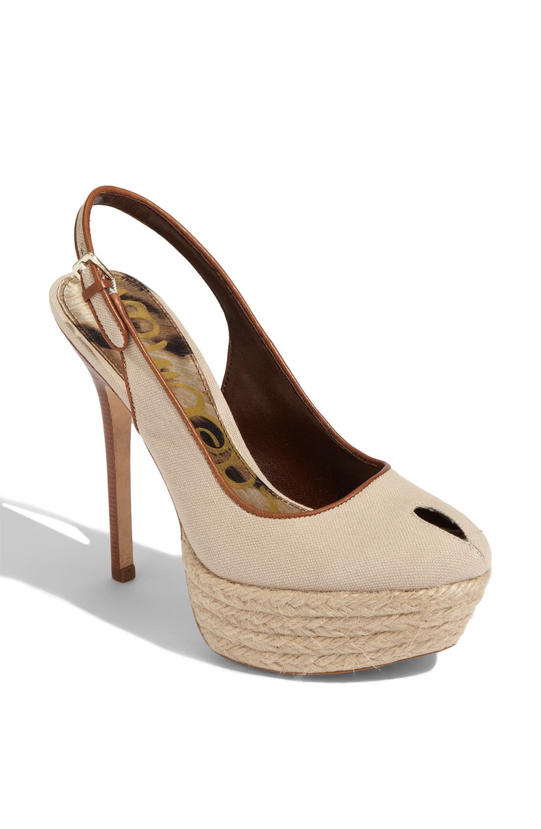 'Novato' Slingback Pump, Main, color, SAND CANVAS