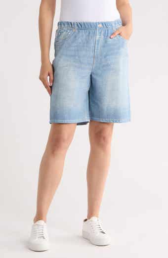 ECRU Mirage Denim Printed French Terry Shorts