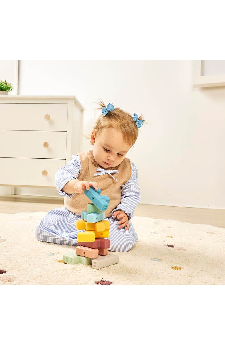 Miniland Soft Animal Blocks, Alternate, color, Multi
