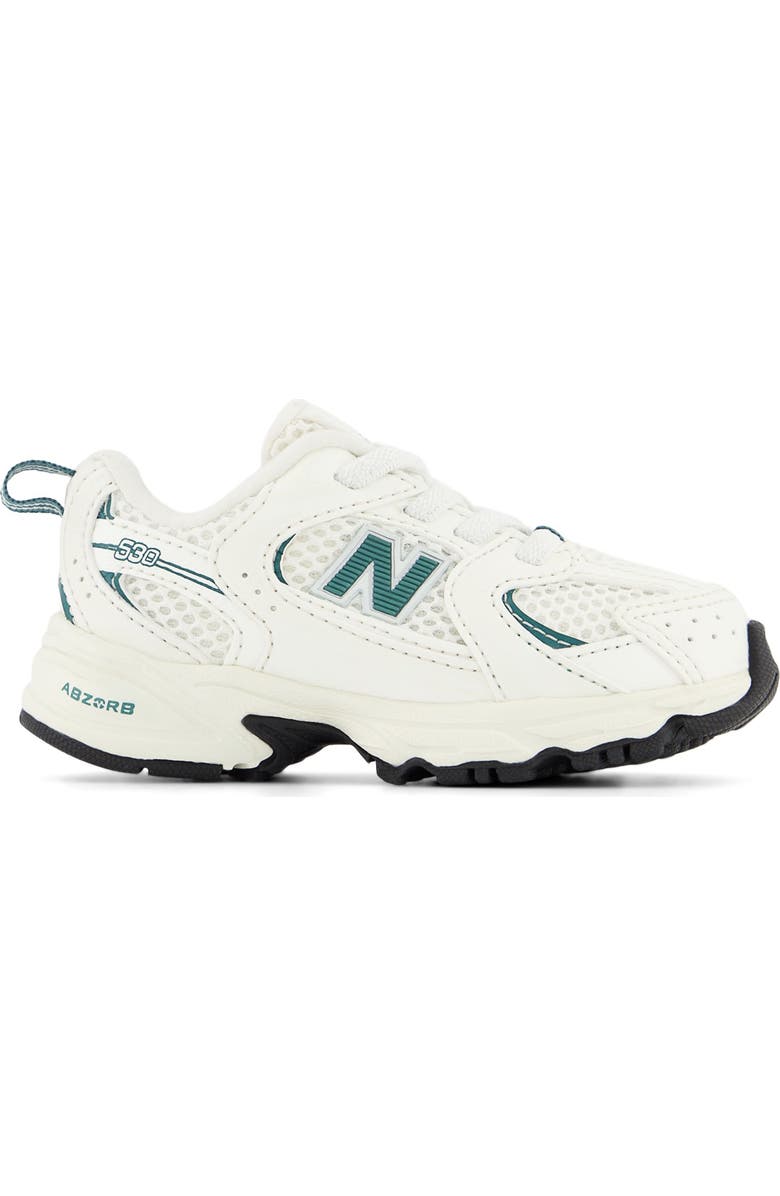 New Balance Kids' 530 Sneaker, Alternate, color, Sea Salt/ New Spruce