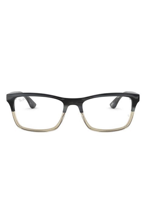 Unisex 49mm Rectangle Optical Glasses