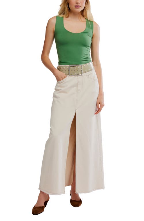 Free People Clean Lines Seamless Muscle Fit Camisole In Green