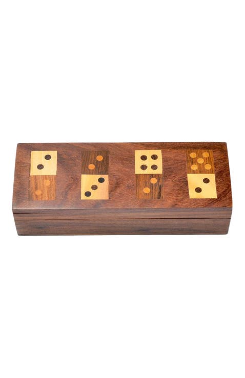 Domino Family Fun Wooden Game Set - Handmade