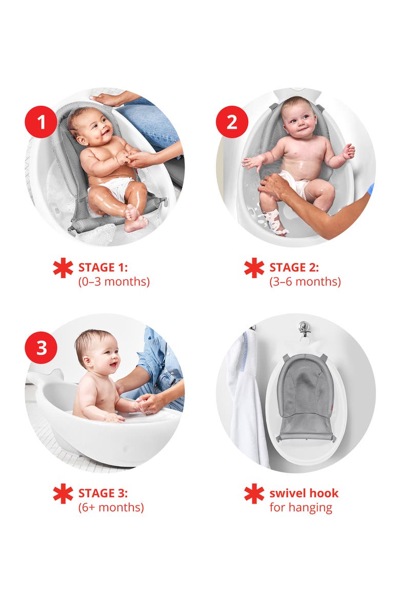 Moby Smart Sling Three-Stage Tub, Alternate, color, WHITE