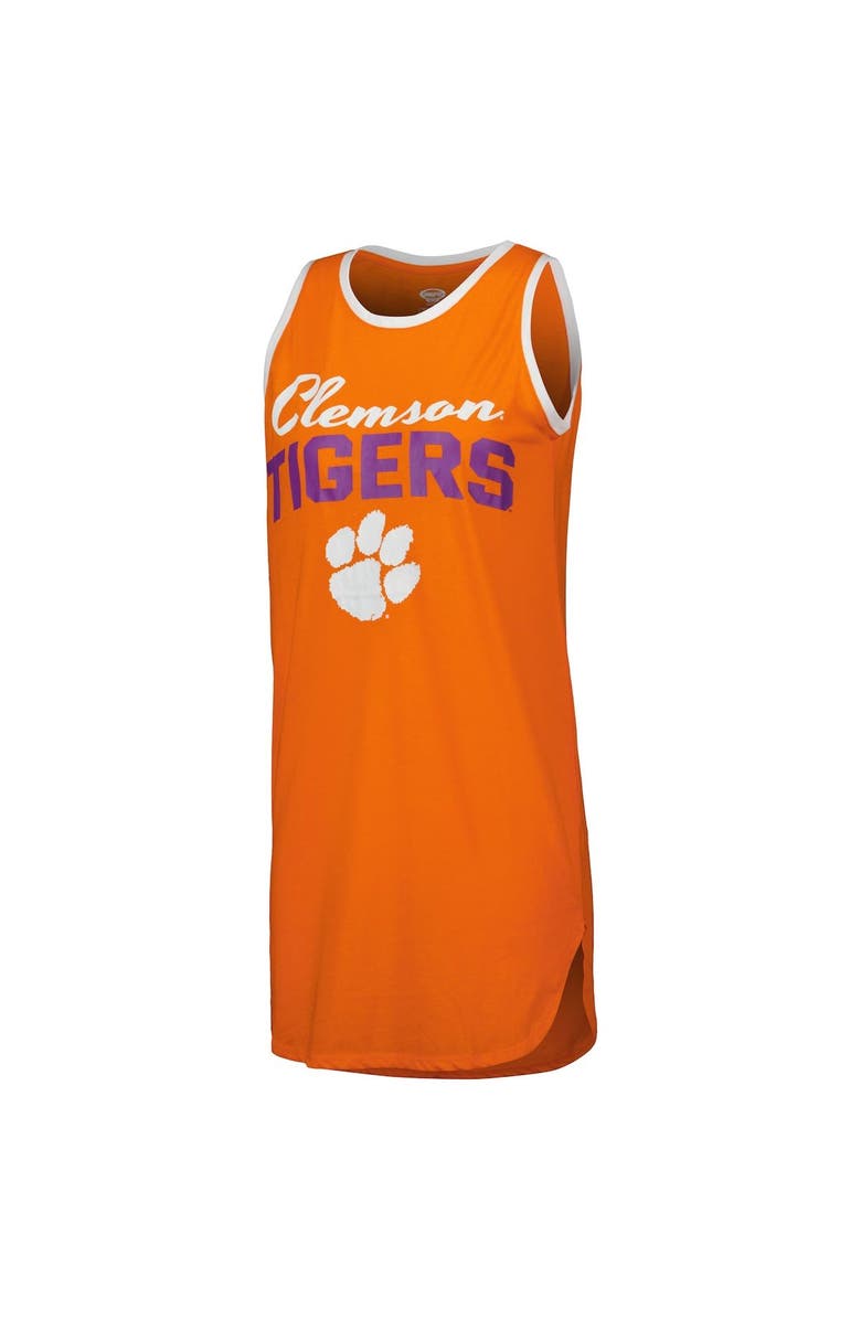CONCEPTS SPORT Women's Concepts Sport Orange/White Clemson Tigers Tank Nightshirt, Alternate, color, Orange
