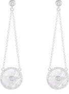 SPLENDID PEARLS Mother-of-Pearl & CZ Chain Drop Earrings