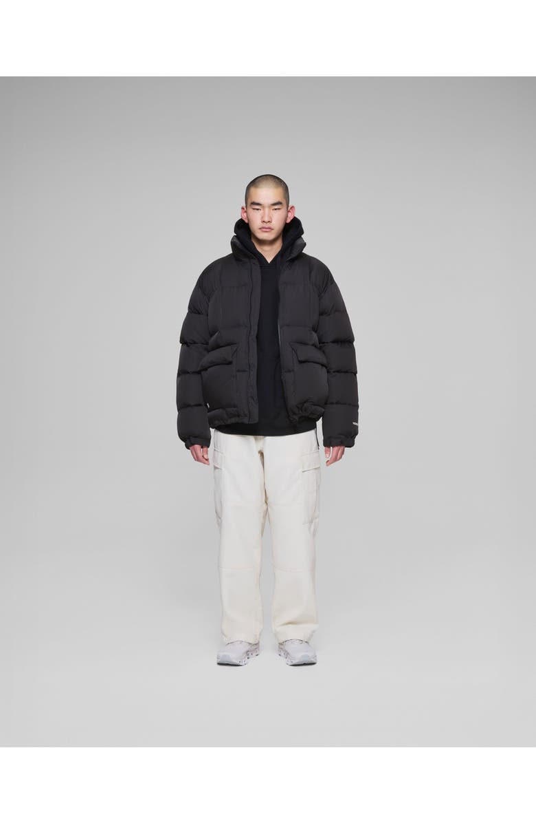 vowels Puffer Jacket, Alternate, color, Black